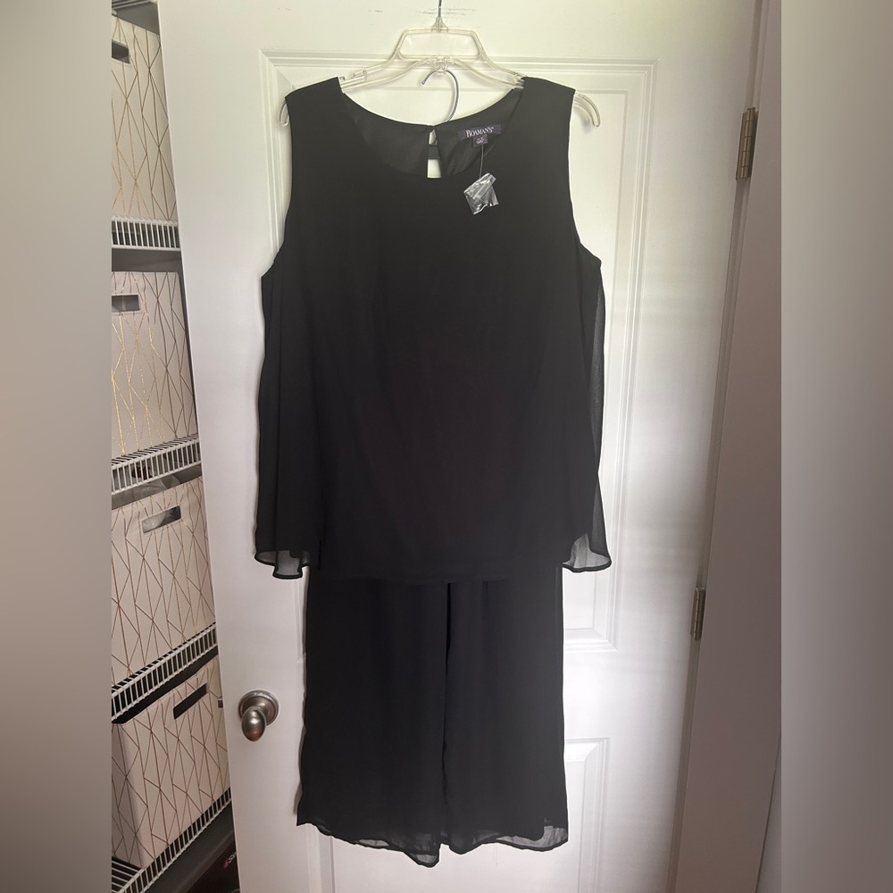 Roaman's Classic Black Pants Suit